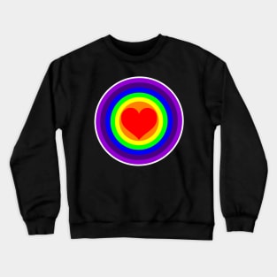 Rainbow Circle Heart Crewneck Sweatshirt